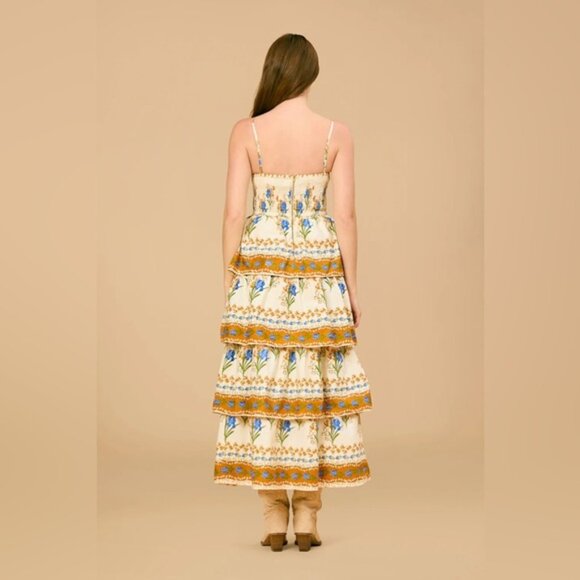 NWT Olivia by Livro Ophelia Midi Dress Size Small Boho Cottagecore - Picture 3 of 6